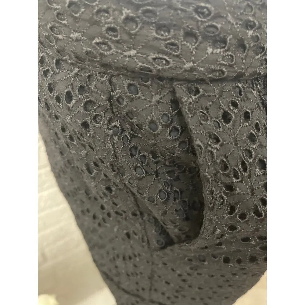 Express Design Studio Women Black Eyelet Shorts Size 6